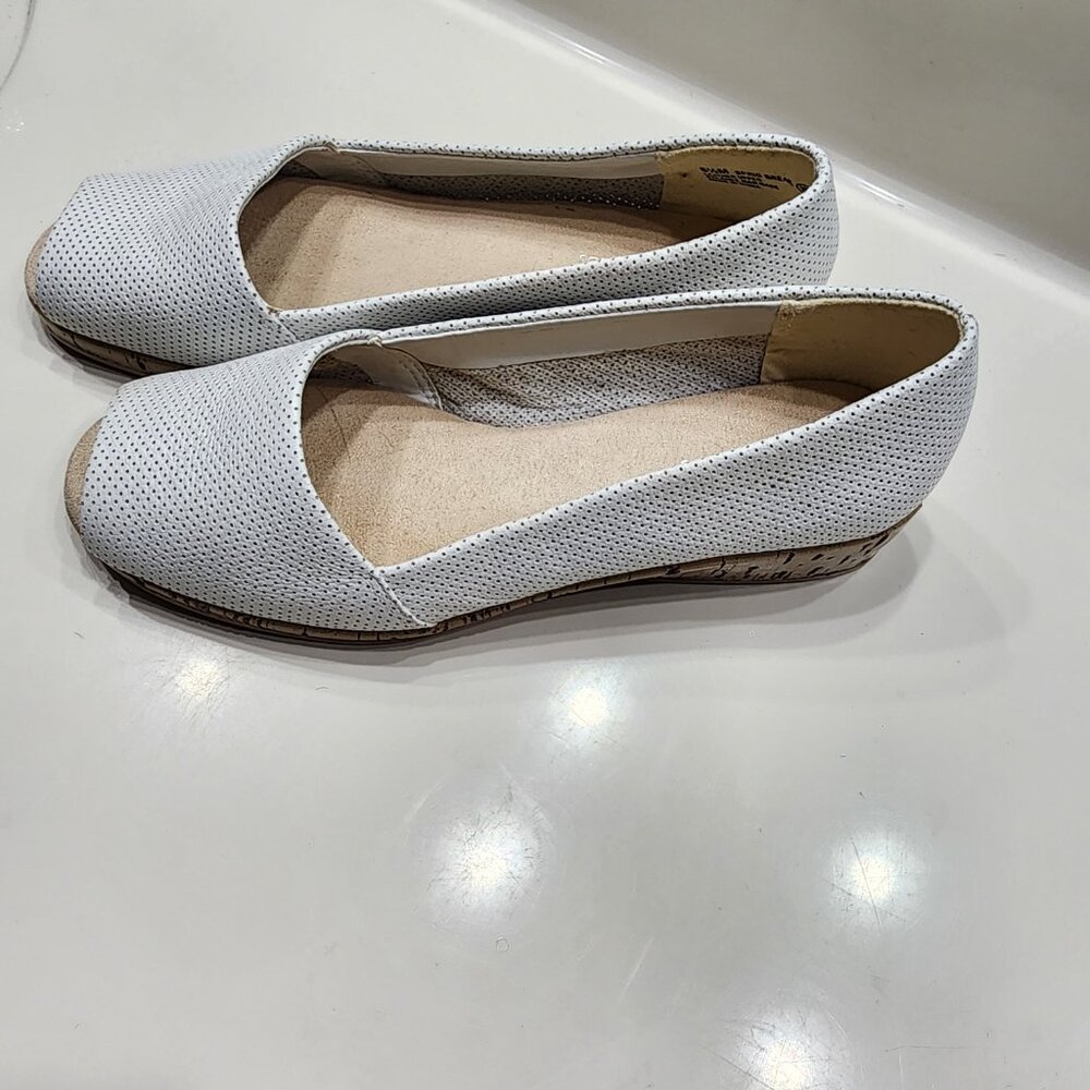 white Leather peep toe shoe - Picture 5 of 8